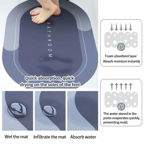 Square Bathroom Mat - Material: Rubber