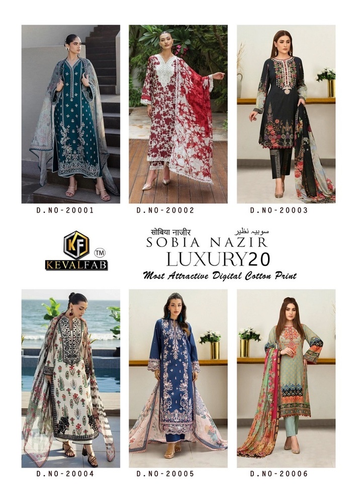 Keval Sobia Nazir Vol-20  Karachi Dress Material