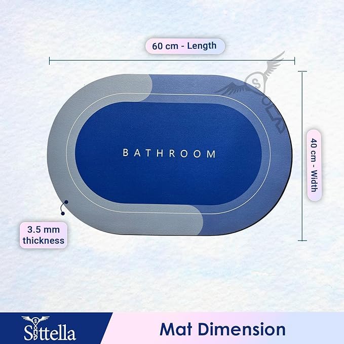 Round Bathroom Mat - Best For: All Types Of Skin