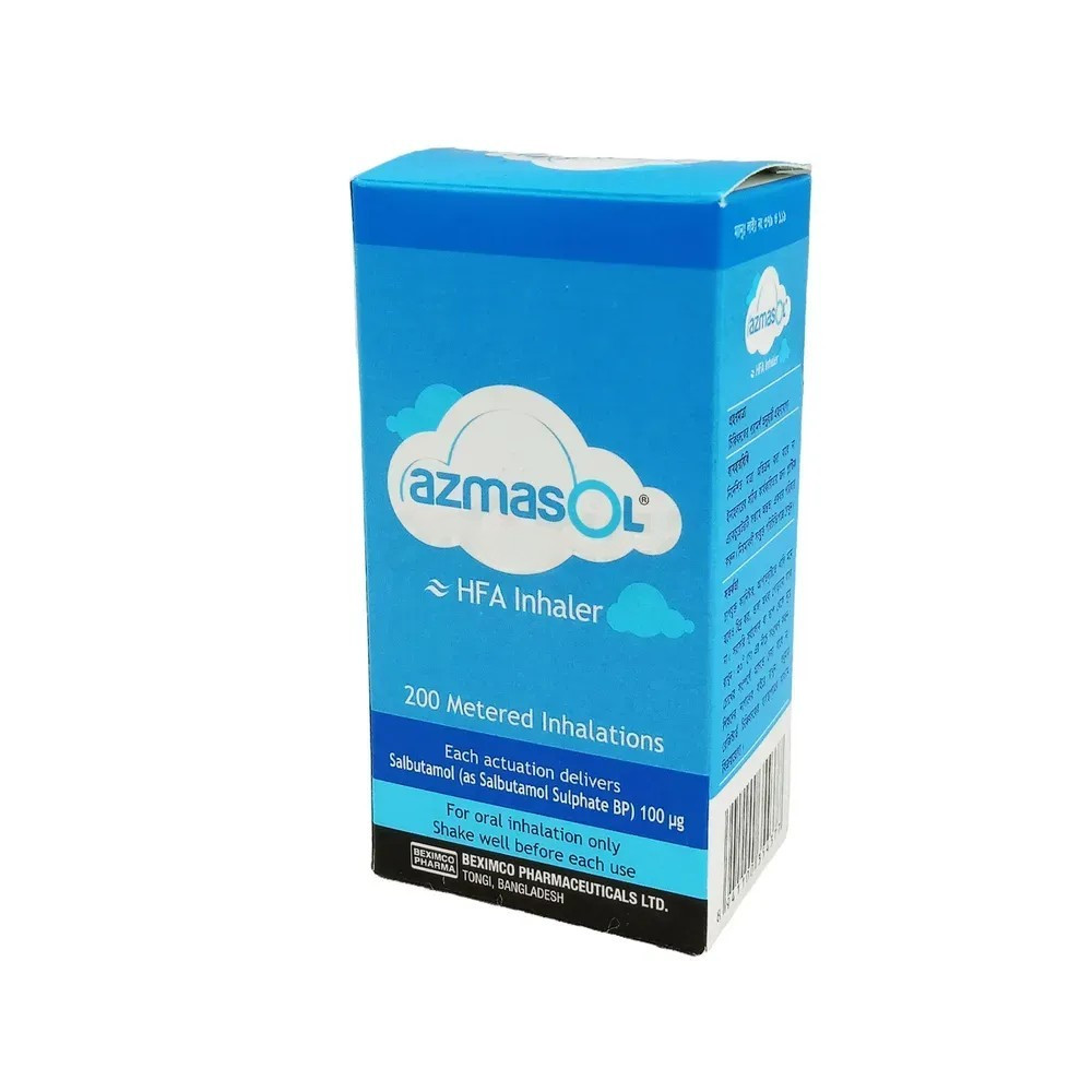 Azmasol Salbutamol 100mcg/puff Inhaler