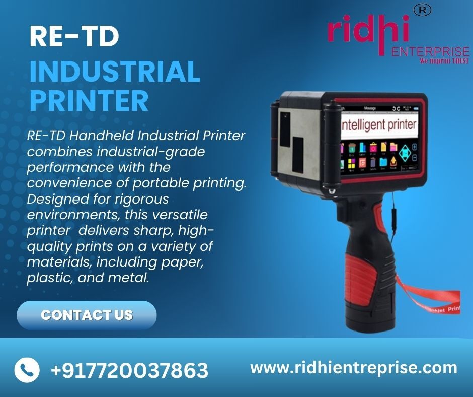 Ridhi Touch Duo 48mm Large Character Industrial Handheld Non-contact Ink Jet Printer - Material: Fiber Body