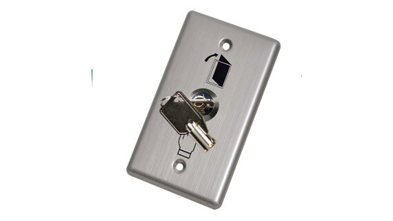 Exit With Key Switch - Color: Silver