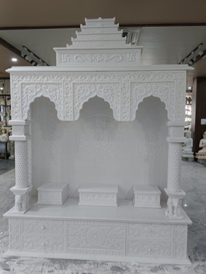 White marble home temples