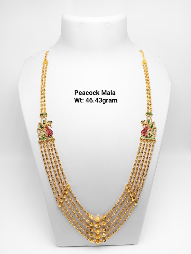 92% Gold Peacock Mala