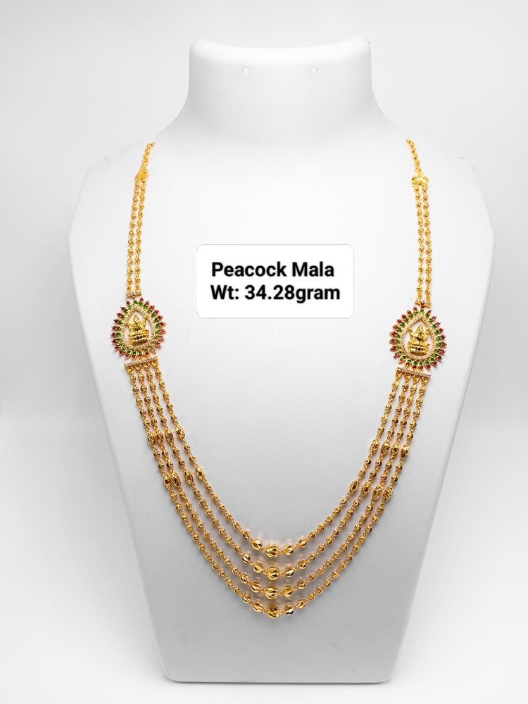 92% Gold Peacock Mala