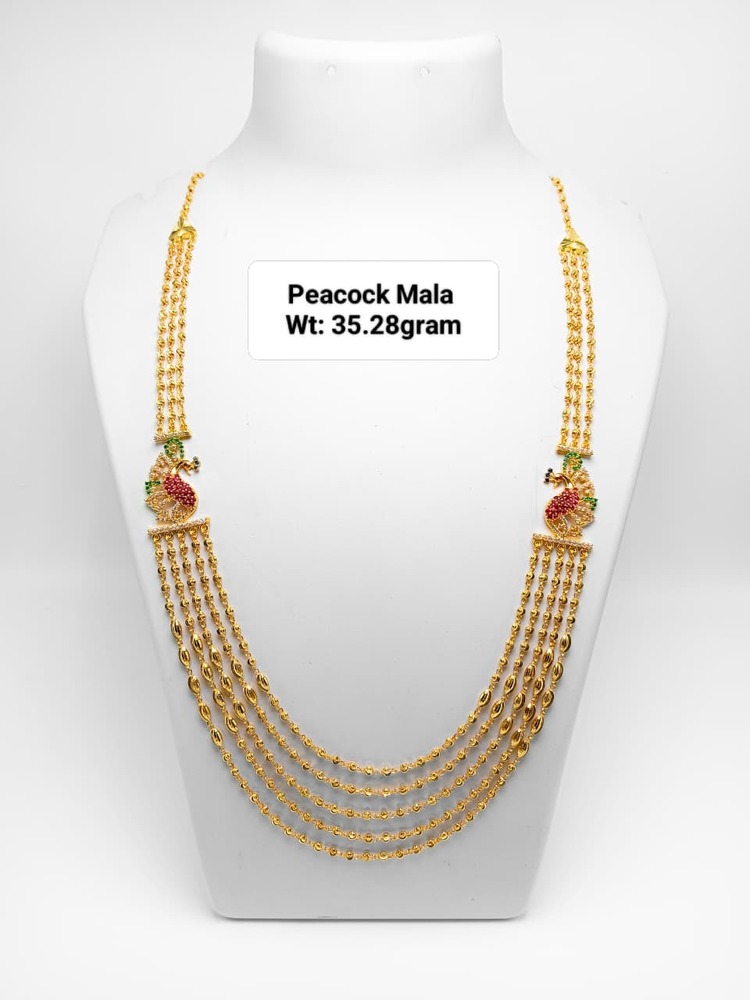 92% Gold Peacock Mala