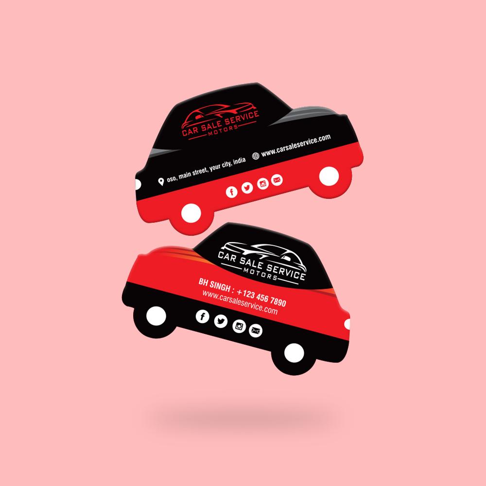 Shape Cut Card Visiting Cards