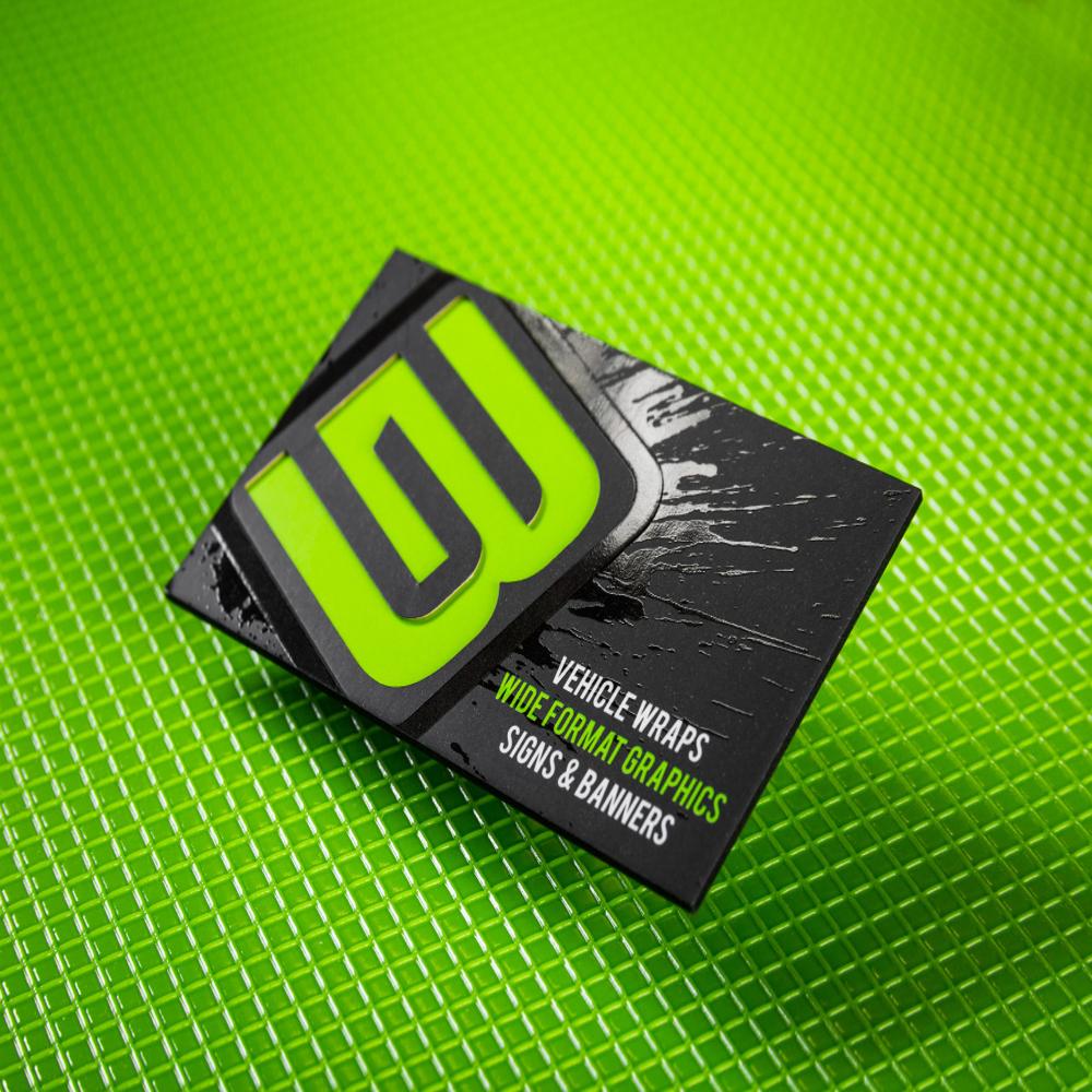 Shape cut card visiting cards