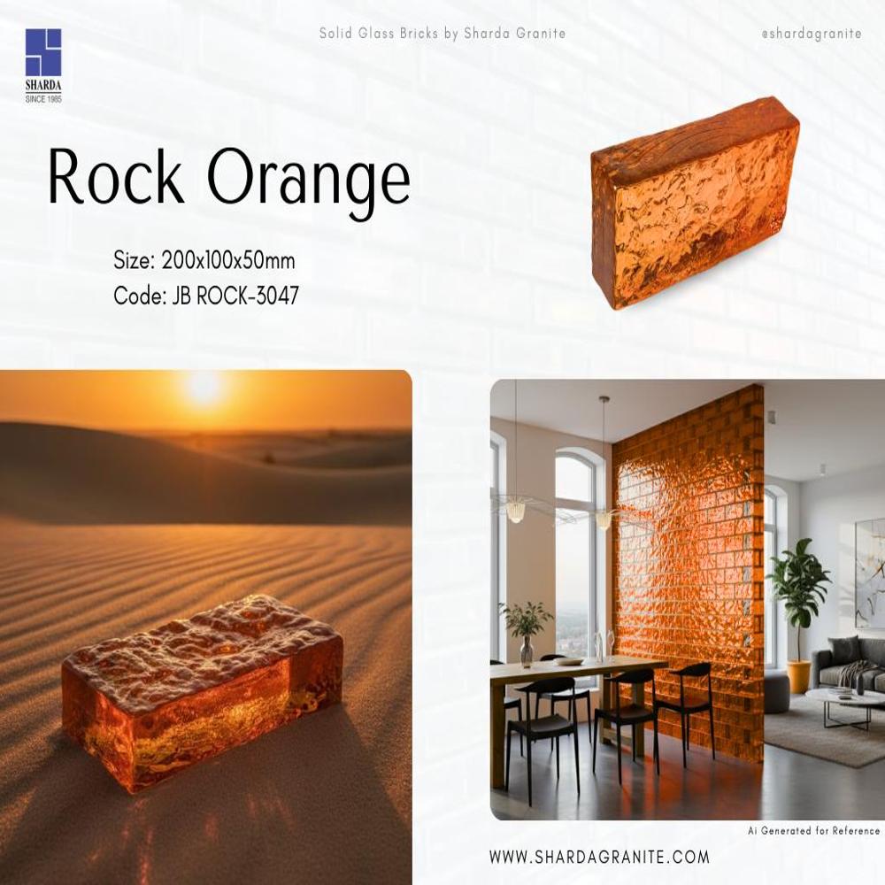 Solid Glass Bricks - Color: Red Blue Yellow