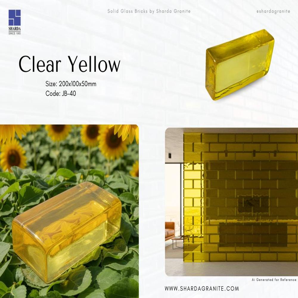 Solid Glass Bricks - Color: Red Blue Yellow