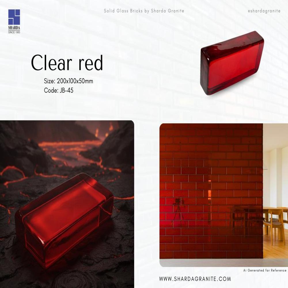 Solid Glass Bricks - Color: Red Blue Yellow