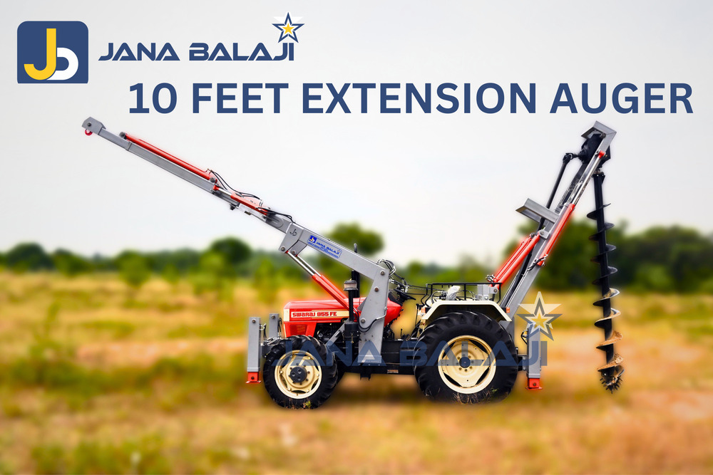 10 Feet Post Hole Digger With Crane - Color: Multiple