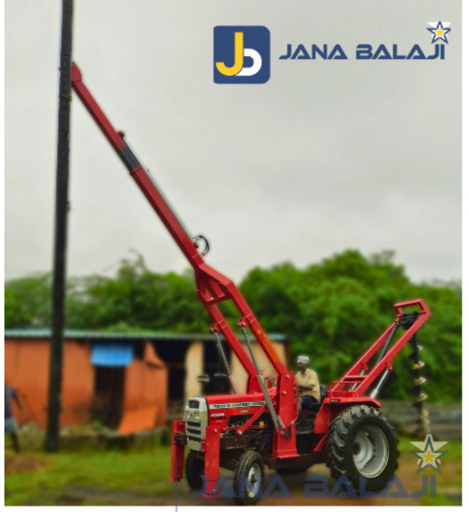 10 Feet Post Hole Digger With Crane - Color: Multiple