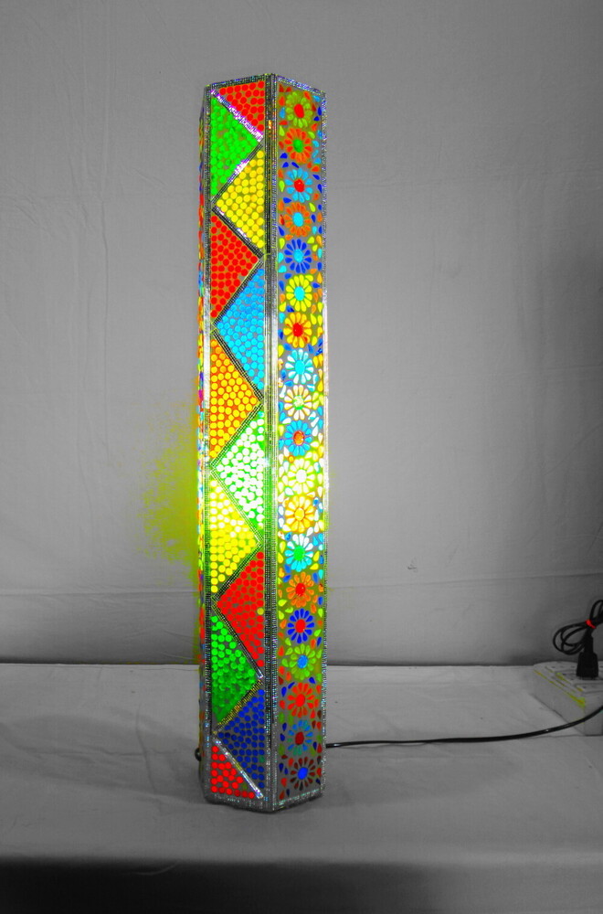 GGE 88 Mosaic Glass Floor Lamp