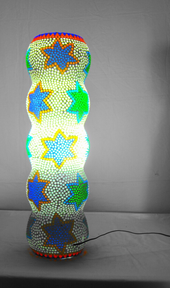 GGE 91 Mosaic Glass Floor Lamp