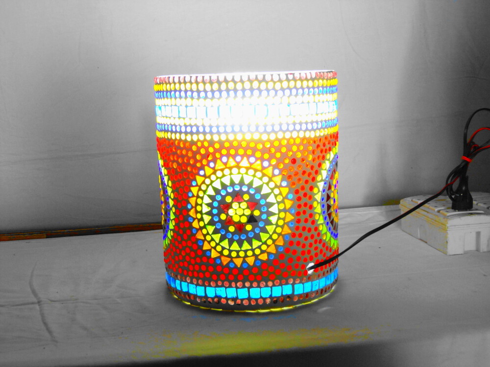 GGE 111 Mosaic Glass Floor Lamp