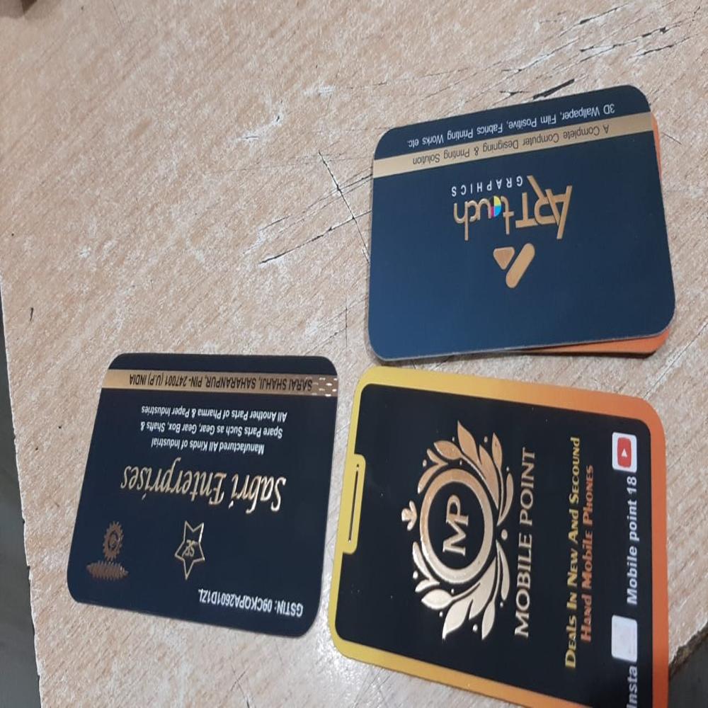 Uv Printed Velvet Embossed Visiting Cards