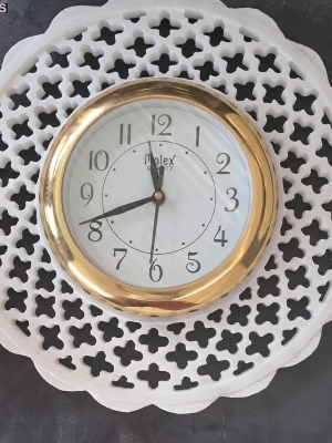 Marble Jali Wall Clock - Features: High Quality