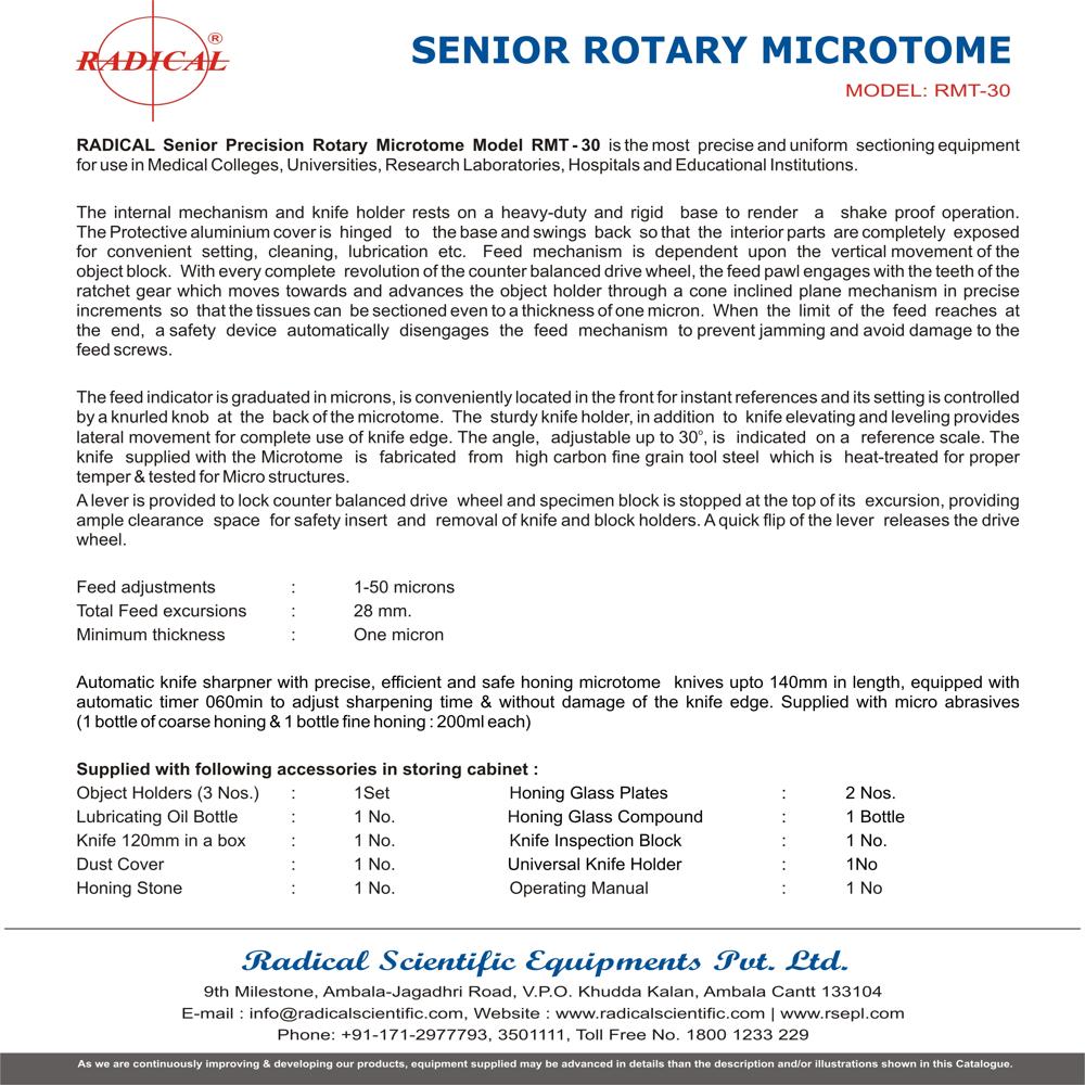 Senior Precision Rotary Microtome RMT-30