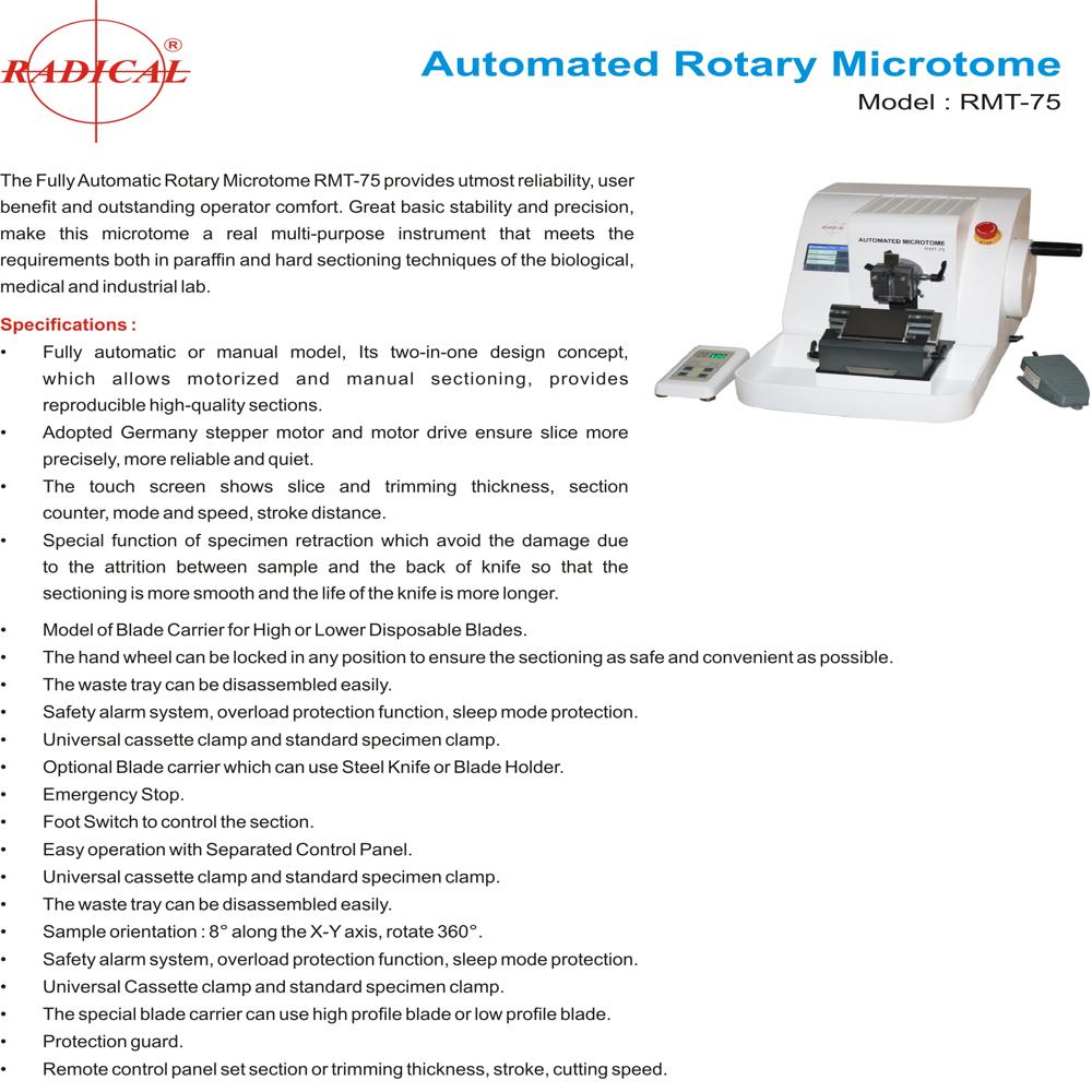 Fully Automatic Rotary Microtome RMT-75