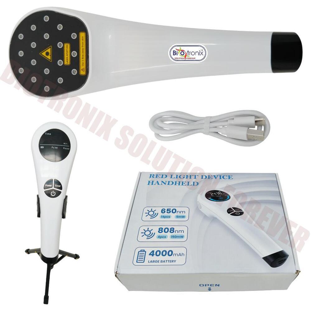 Red & Infrared Laser Therapy Device With Digital Display And Usb-c Charging