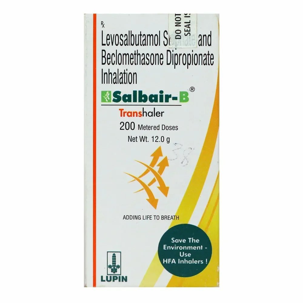 Salbair-B Salbutamol 100mcg+Beclometasone 50mcg Inhaler