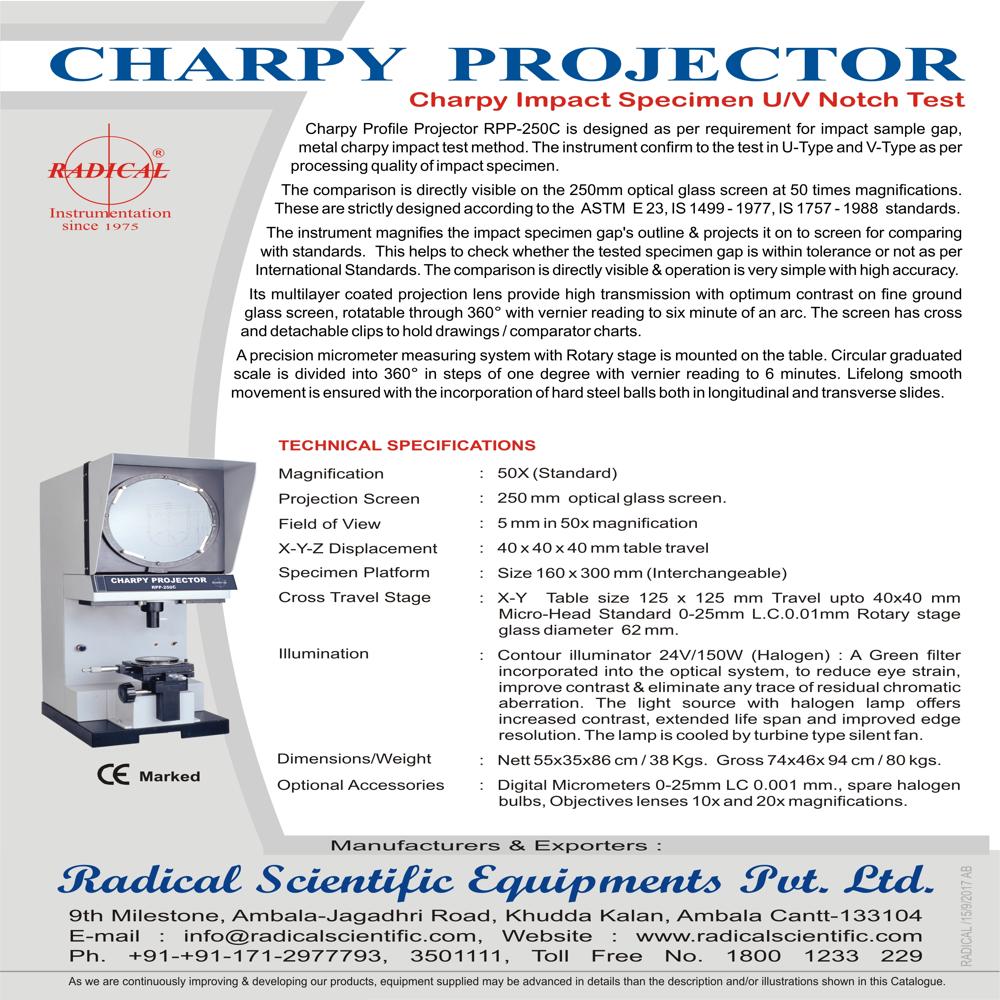 Optical Charpy Projector RPP-250C