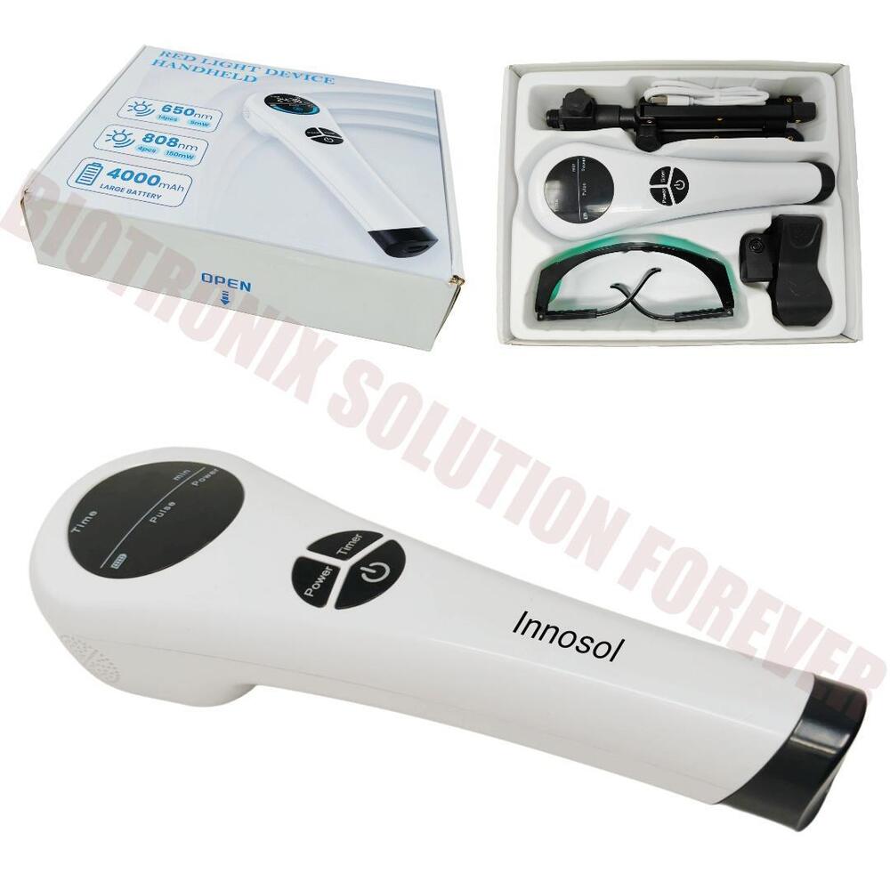 Dual-Wavelength Laser Therapy Device with Digital Display & Rechargeable Battery