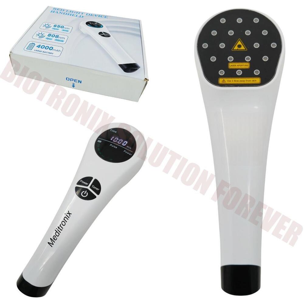 Dual-Wavelength Laser Therapy Device with Digital Display & Rechargeable Battery