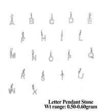 92.5 New Design Silver Letter Pendant Stone