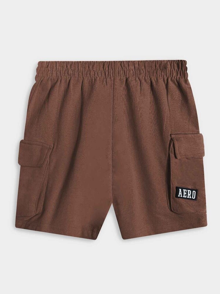 Boys Brown Cargo Shorts