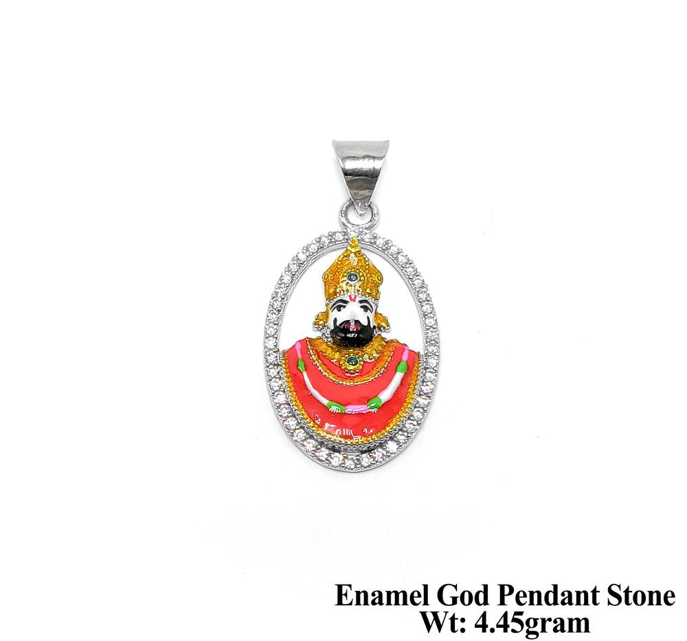 92.5 New Design Silver Enamel God Pandant Stone
