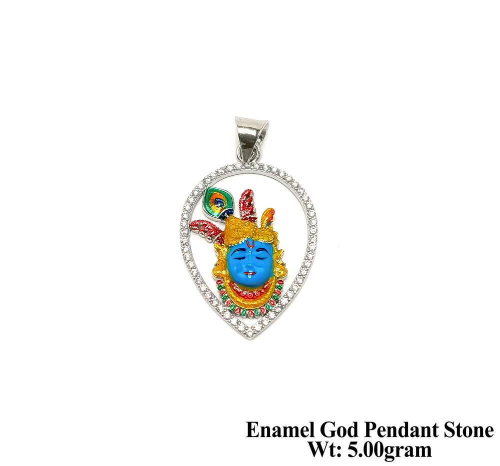 92.5 New Design Silver Enamel God Pandant Stone