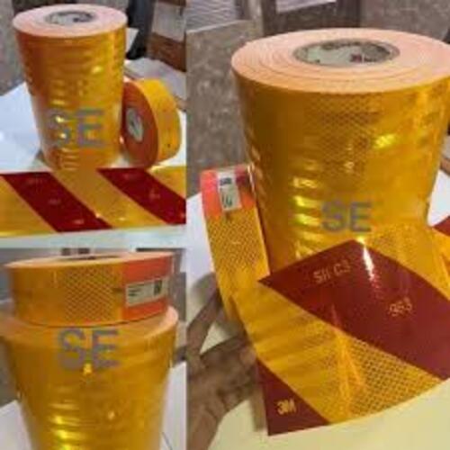 C3 Reflective Tape - Pvc Material, 3m C3 Reflective Type, Red And Yellow Color | Single Side Adhesive, Warning Use