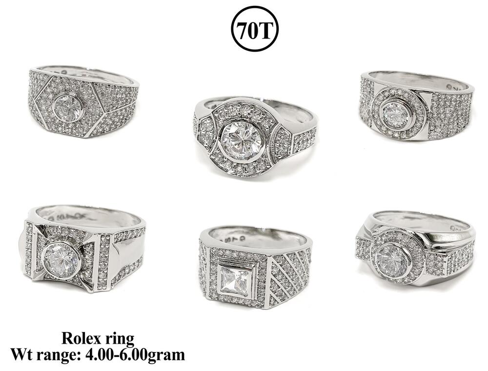 70 Touch New Design Silver Rolex Ring