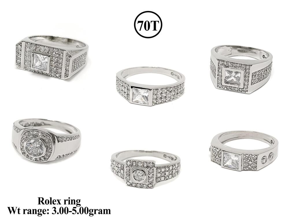 70 Touch New Design Silver Rolex Ring