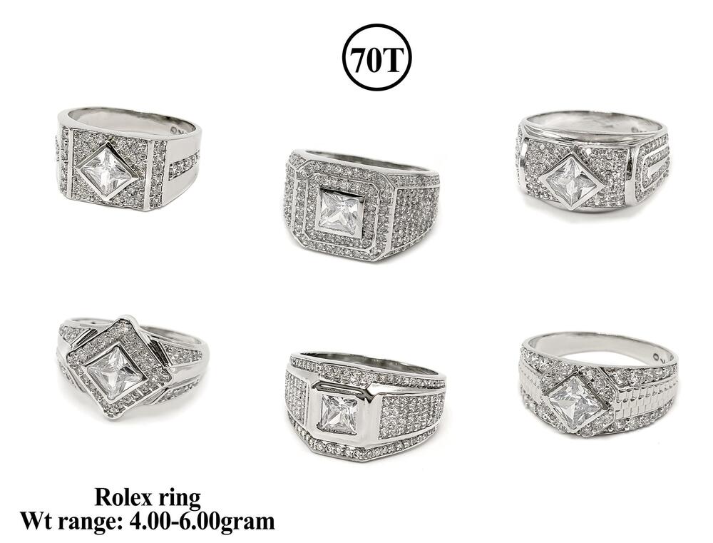 70 Touch New Design Silver Rolex Ring