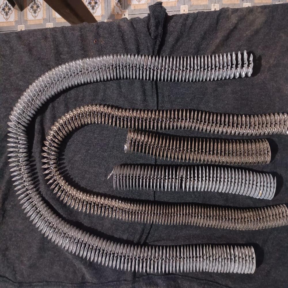 White & Gray Fin Tube Machine