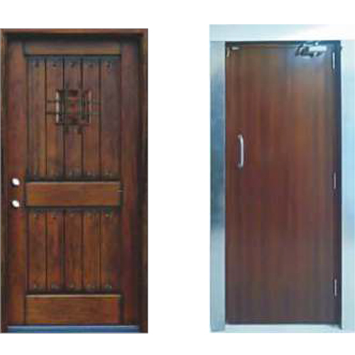 Wood Finished Metal Doors