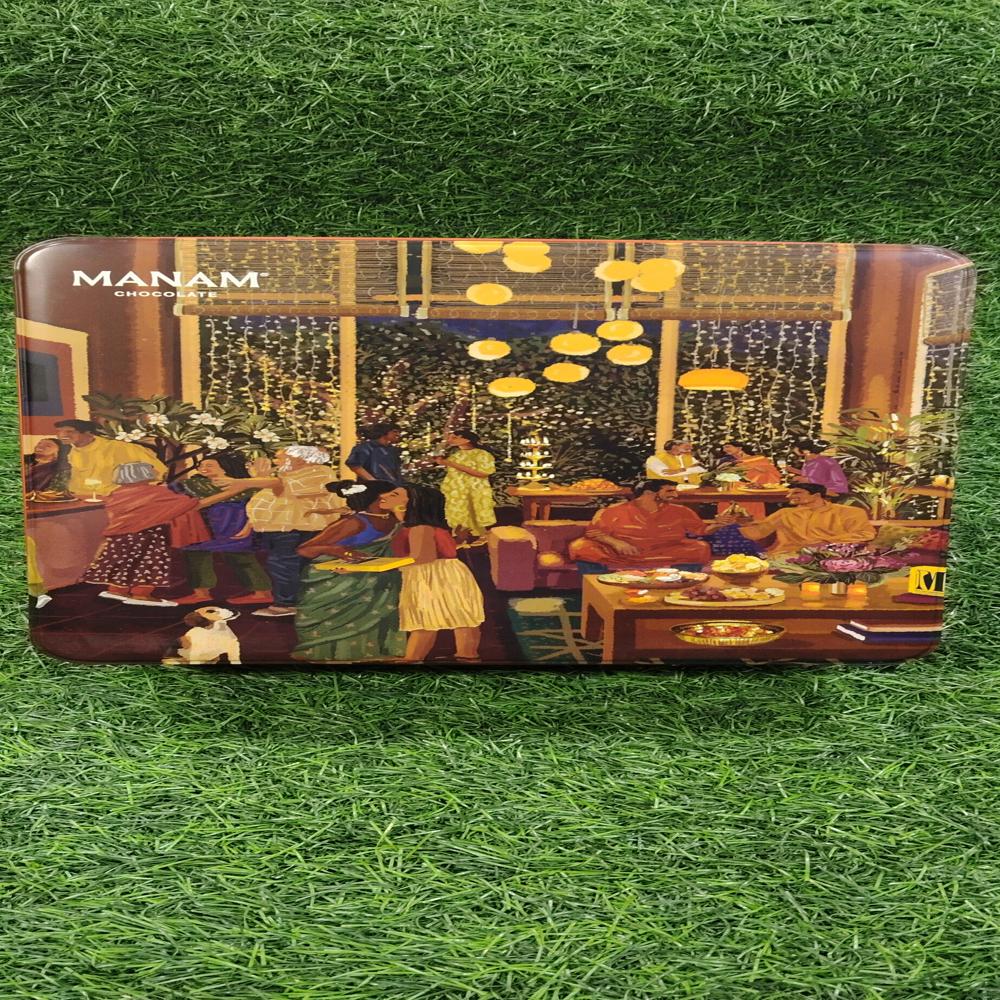 Chocolate Pack Tin Container - Color: Multicolor