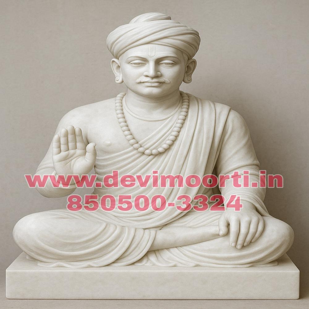 Marble Guru Basaveshwara statue