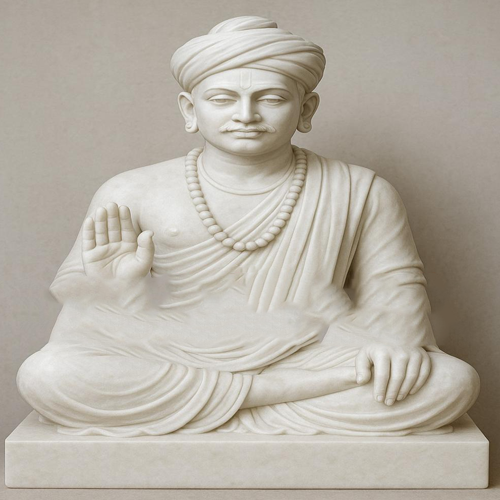 Marble Guru Basaveshwara statue