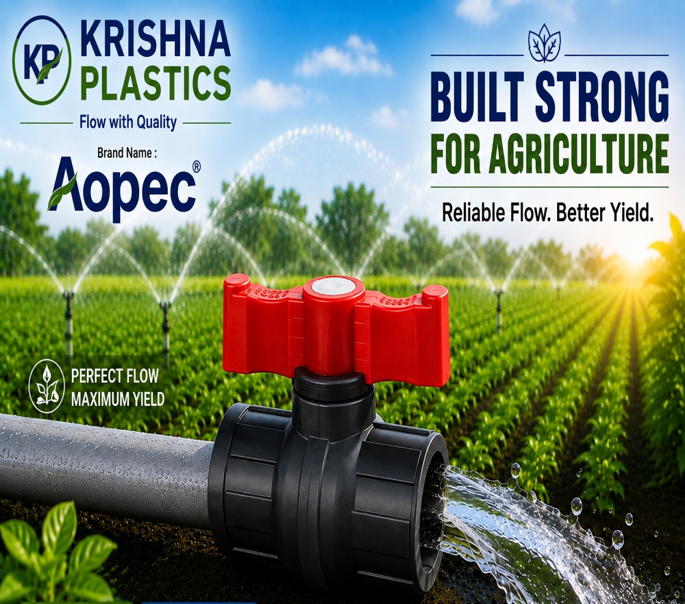 Plastic Agriculture Ball Valve - Color: As Per Demand