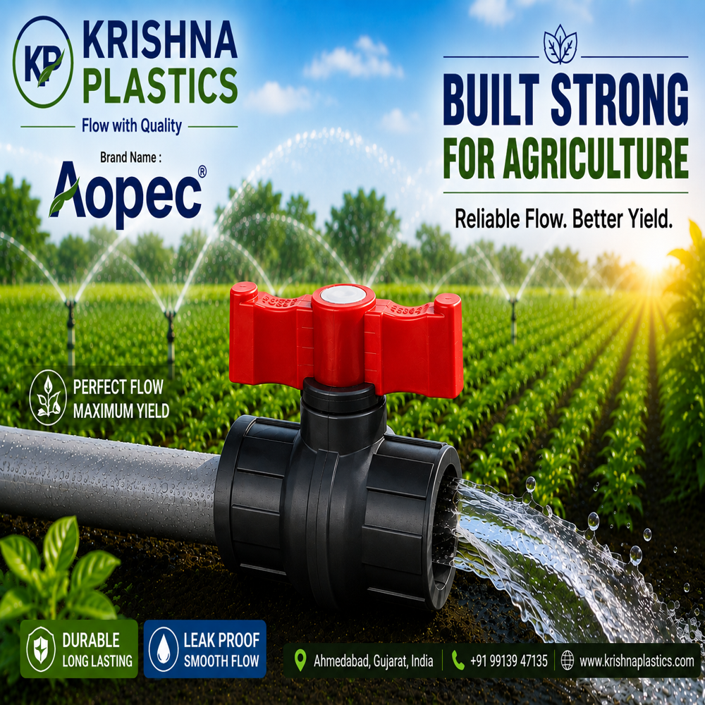 Plastic Agriculture Ball Valve - Color: As Per Demand