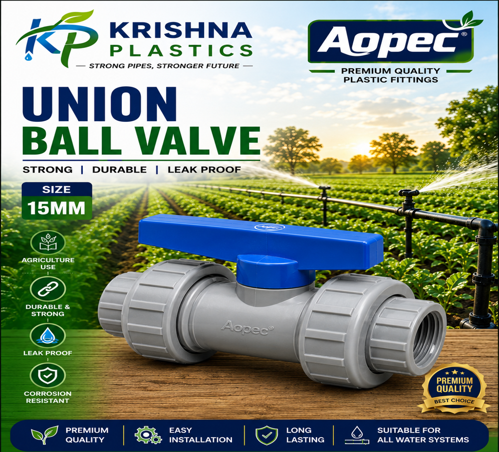 Plastic Union Ball Valve - Color: Various Available