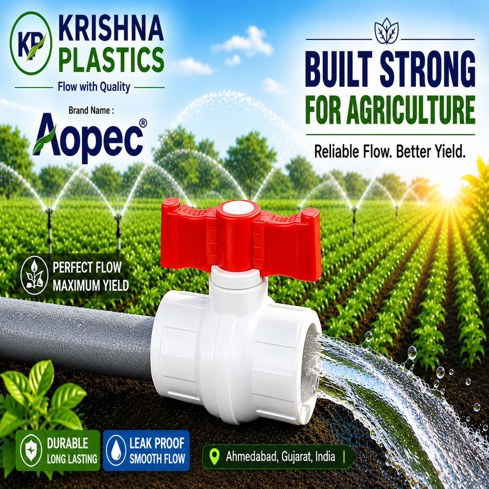 Plastic Solid Ball Valve - Color: Various Available