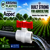 Plastic Solid Ball Valve - Color: Various Available