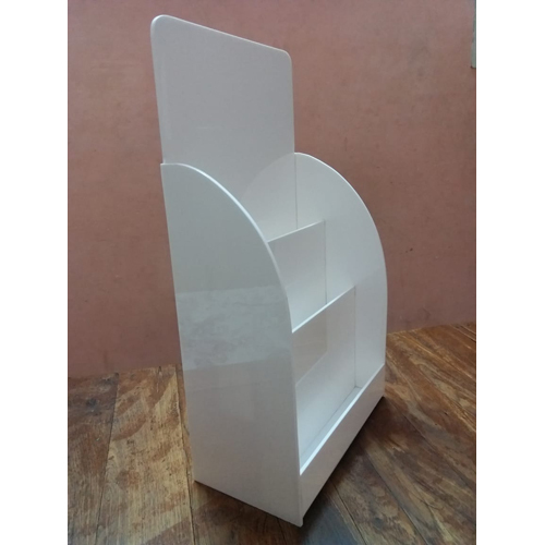 White Pos Poi Cardboard Blank Empty Displays With Shelves - Material: Plastic