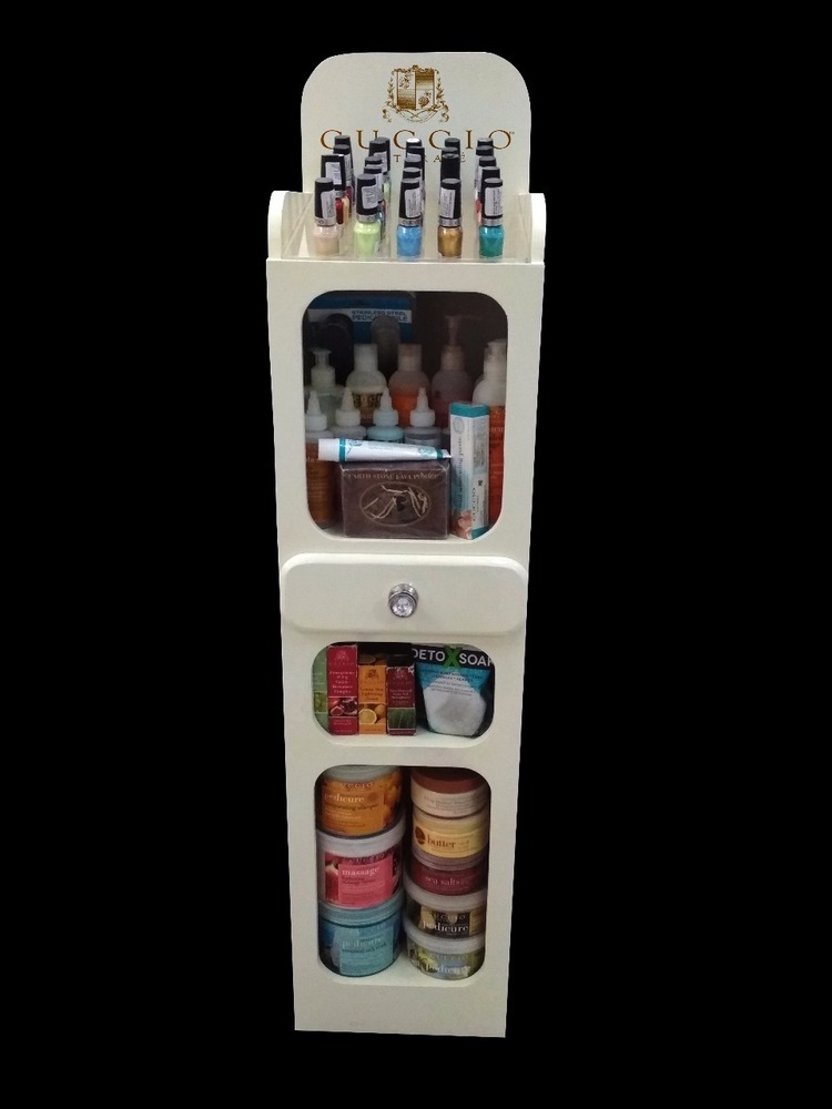 Beauty Product Display Stand - Color: White