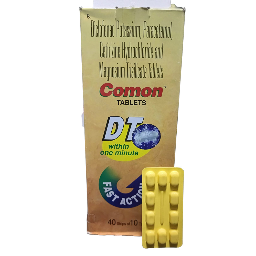 Diclofenac Potassium Paracetamol Cetirizine Hydrchloride And Magnesium Trisilicate Tablets - Drug Type: General Medicines